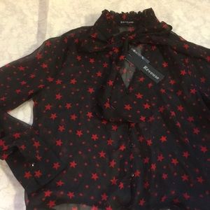 Reveuse brand star blouse NWT sz sm